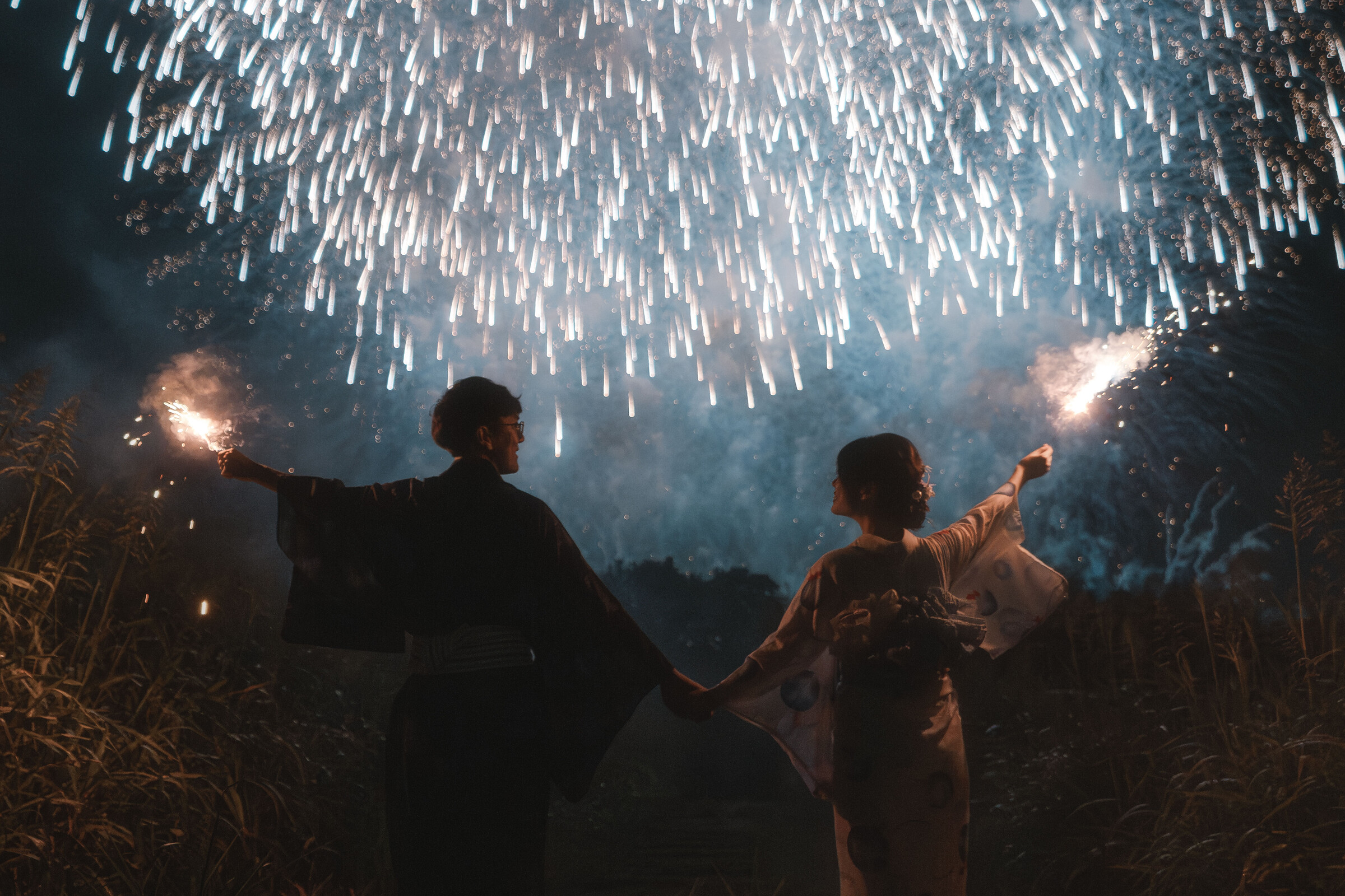 Japan fireworks photoshoot